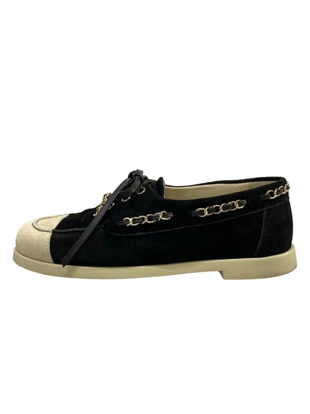 Chanel Shoes 36.5 C Black Chain Cruise Collection Show